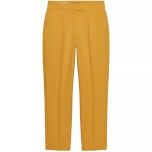 Zara Mustard Yellow Tailored Straight-Leg Work Pants. NWT.
